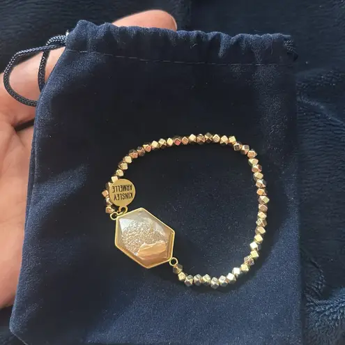 RETAIL $50 Kinsley Armelle Andrea Collection Amber Quartz Bracelet*NEW Gold