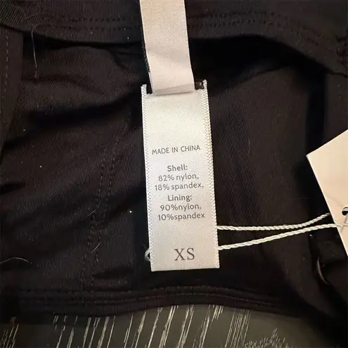 ANDIE The Havana One Piece Swimsuit Black XS Adjustable Straps Square Neckline