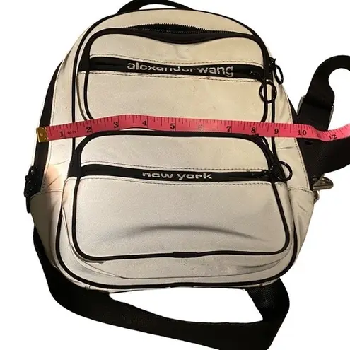 Alexander Wang Attica Reflective Backpack Silver Iridescent