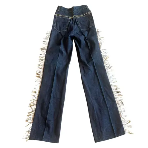 Frederick's of Hollywood Vintage Western Fringe Jeans High Waist 1980s Size 5 25