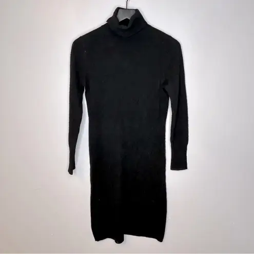Neiman Marcus The Cashmere Collection Black Long Sleeve Turtleneck Dress Size M