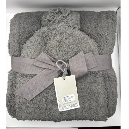 Barefoot Dreams CozyChic Pom Pom Beanie Scarf Set Charcoal One Size NWT