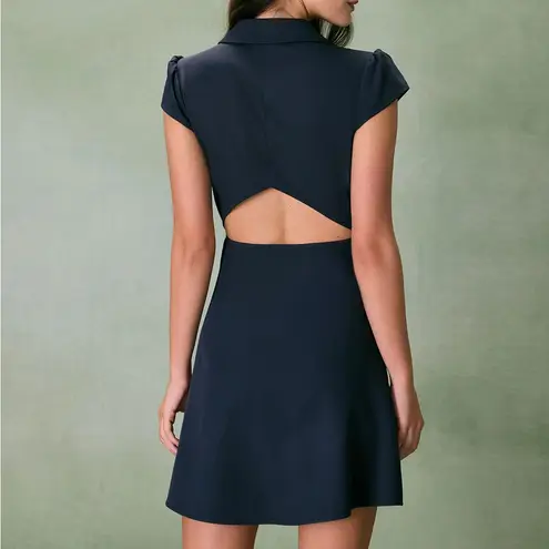 Rihoas Navy Lapel Cap Sleeve Button