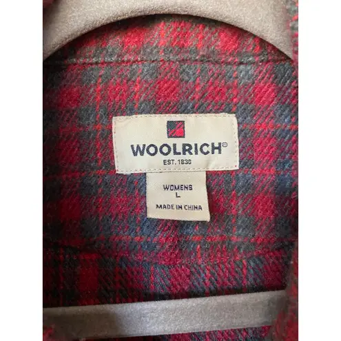 Woolrich Plaid Jacket Zip Outdoorsy Old Money Cozy Classic Granola Cabin Country