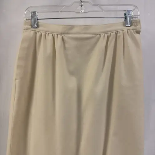 Pendleton Skirt Women's Size 10 Pencil Straight Cream Lined 100% Virgin Wool