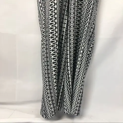 prAna Bijou Black & White Halter High Neck Wide Leg Jumpsuit XS