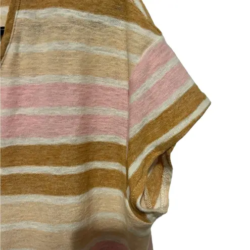 Madewell  Skyline V-Neck Short
Sleeve Tee Elliott Stripe shirt size small