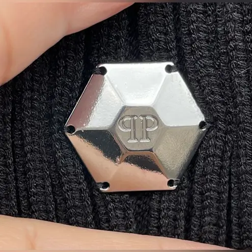 PHILIPP PLEIN KNIT DAY DRESS CRYSTAL MEDIUM Black