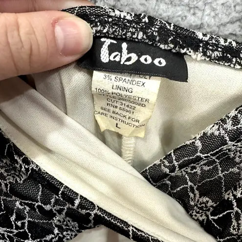 Taboo Slip Dress Womens L Black White Lace Overlay Fairy Grunge Y2K Gothic Party