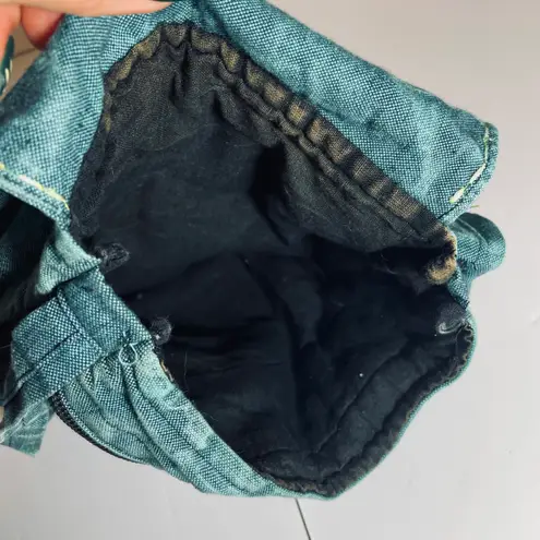 Peace Patchwork Crossbody Denim Purse Bag Multiple