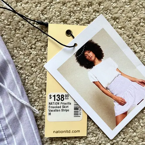 Nation Ltd Brand New Priscilla Smocked Skirt Vacation Stripe Size M