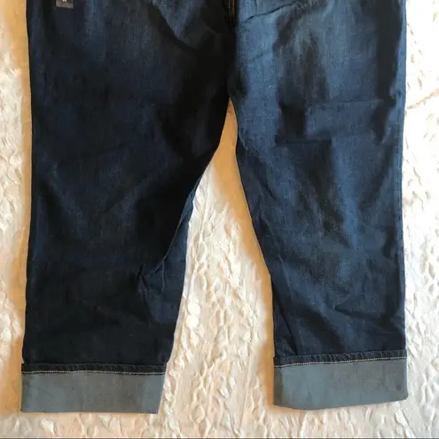 Lane Bryant Blue Straight Leg Cuffed Jeans Size 24