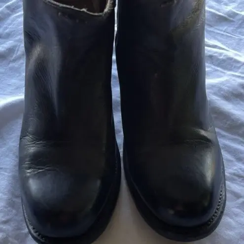 Bed Stu Cobbler Yurisa Booties Boots Women's Sz 6.5 Leather Ankle Black Rustic