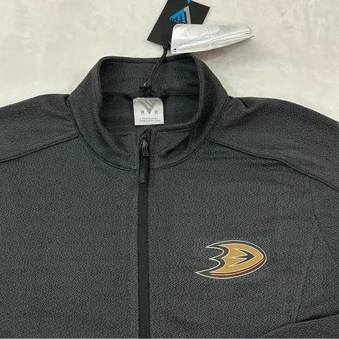 Levelwear Anaheim Ducks NHL Black Pacer Team Script Half Zip Jacket Womens M Size M