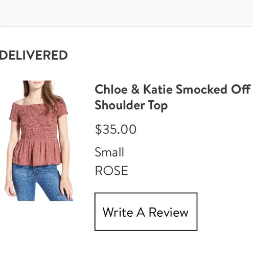 Nordstrom Chloe and katie smocked top