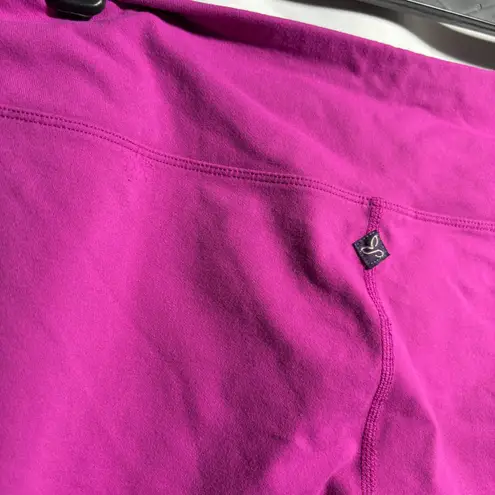 prAna Magenta Purple Pink Ruched Waist Athletic Shorts Womens M Y2K Retro Sporty