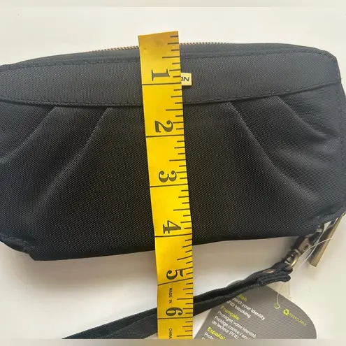 Travelon Black Nylon Zip Around Long Wallet RFID Protected