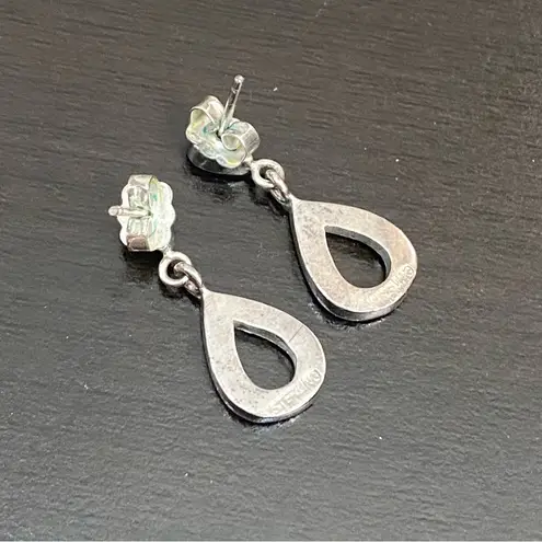 Sterling Silver Turquoise Inlay 16” Necklace and Earrings Set