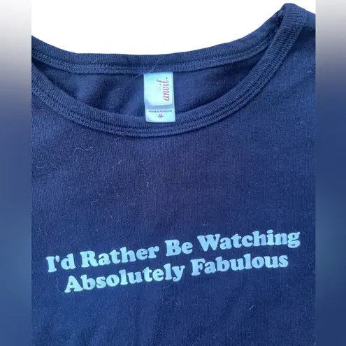 Anvil Absolutely Fabulous Ab Fab T-shirt Black Womens Size M