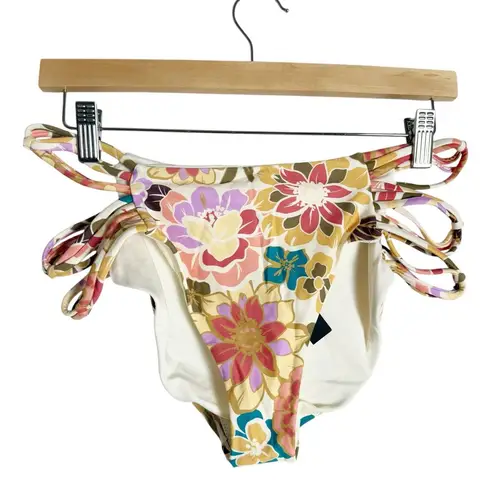 O'Neill O’Neill Dalia Floral Cut Out Hipster Bikini Swimsuit Bottoms Size XL
