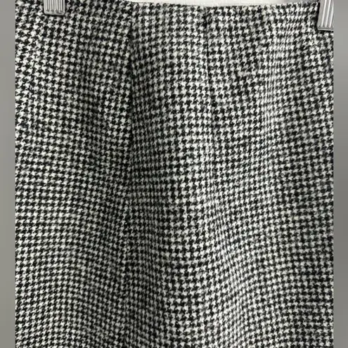 Massimo Dutti NEW WOOL Classic Black and White Houndstooth lined Mini Skirt XS - Image 9