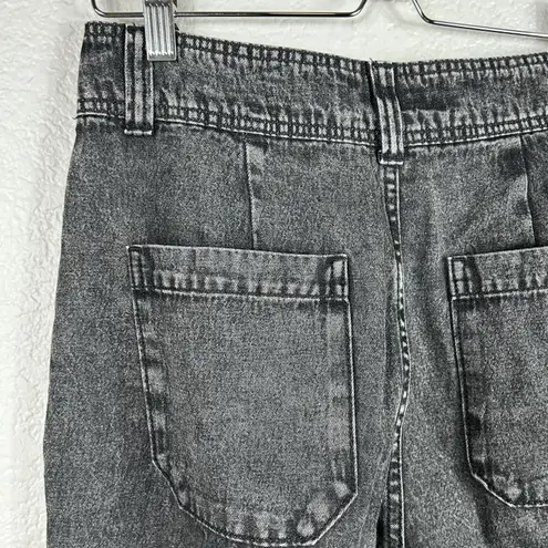 Who What Wear  Women's Cropped Black Jeans High Rise Slash Pocket Pleated Size 6