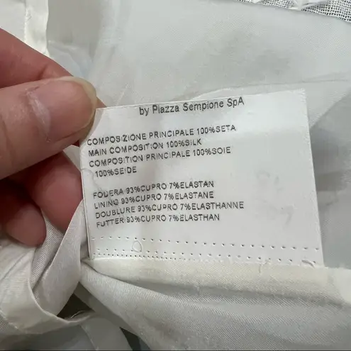 Piazza Sempione Made In Italy Womens Abstract Floral Print 100% Silk Dress Sz 42