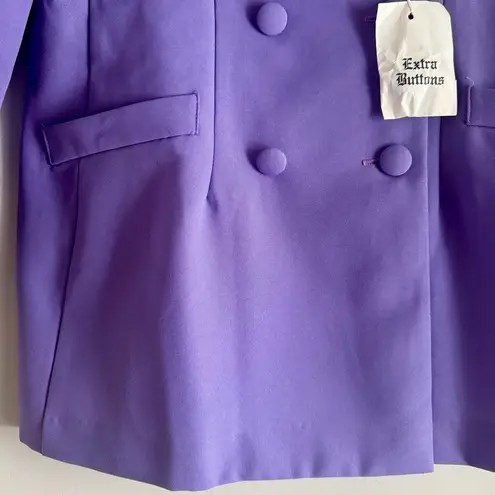 Vintage 80’s NWT Tower Hill Purple Triple Breasted Blazer Size 14