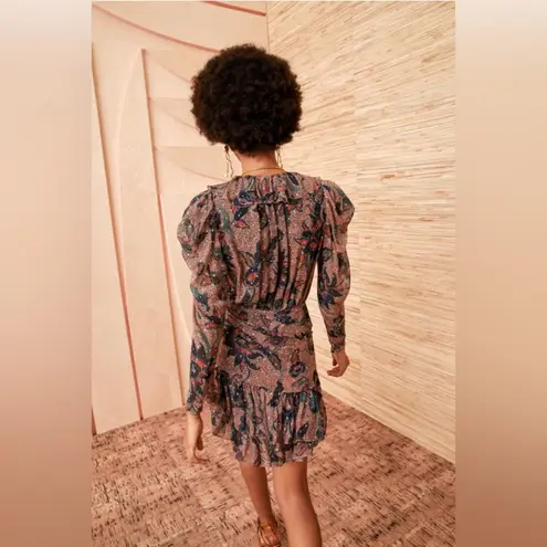 Ulla Johnson Black coral Cecily silk mini dress 8 NWT