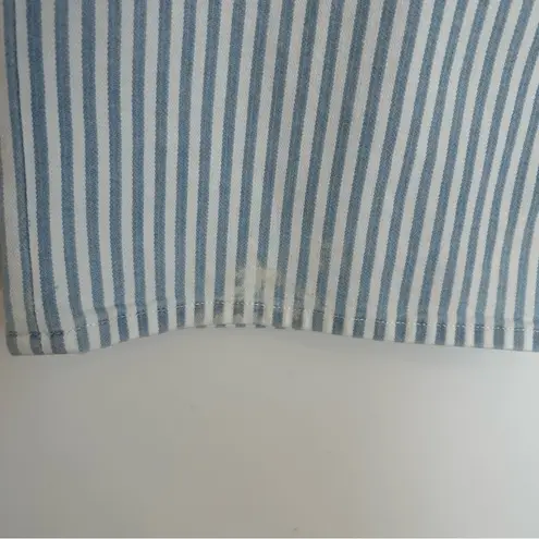 J.Crew Factory Wide Leg Crop Blue & White Striped Pants Size 32