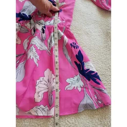 Yumi Kim Eastern Garden Pink Floral One Shoulder Mini Dress Women’s Size XS