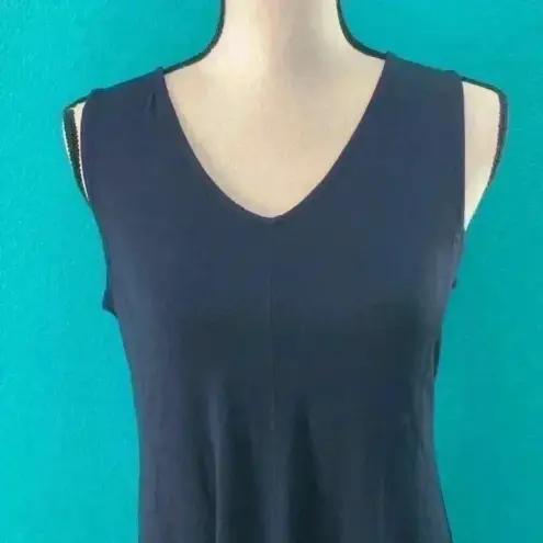 Eileen Fisher  Midnight blue v-neck K/L shaped dress