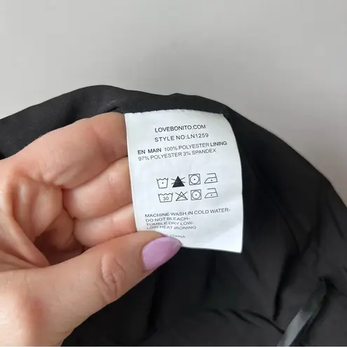 Love Bonito Black Textured Xibrey Padded Bustier Top 4 / S NWT