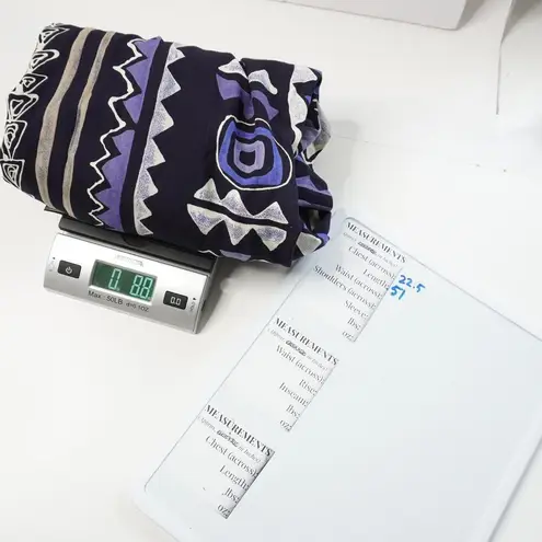 VTG Nina Piccalino AOP Tribal Abstract Print Maxi Dress Square Neck 80s 90s USA Size 12