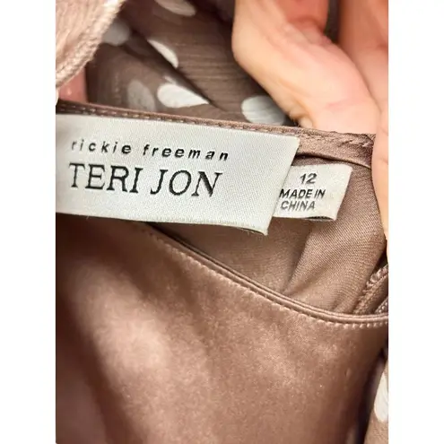 Teri Jon Rickie Freeman Polka Dot Sleeveless Sheer A