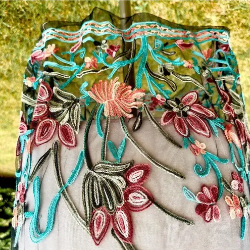 Zanzea Floral Embroidery Mesh Sheer Dress