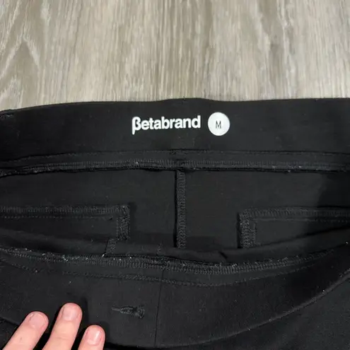 Betabrand Black Wide Leg Pull On Dress Comfy Pants Size M