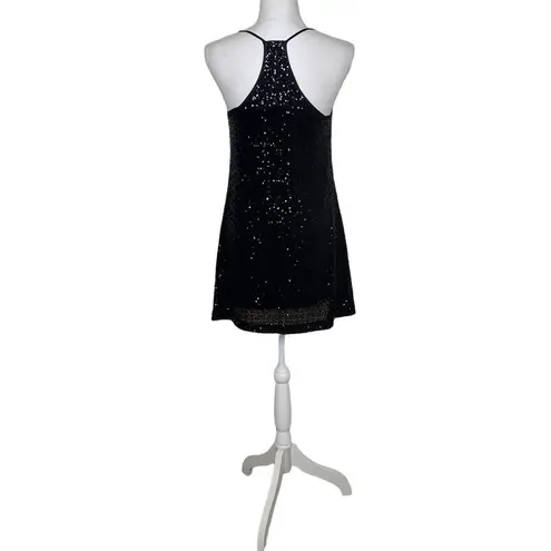Marchesa Dress Pearl by Georgina Chapman Sequin Black Mini Dress, Size 2