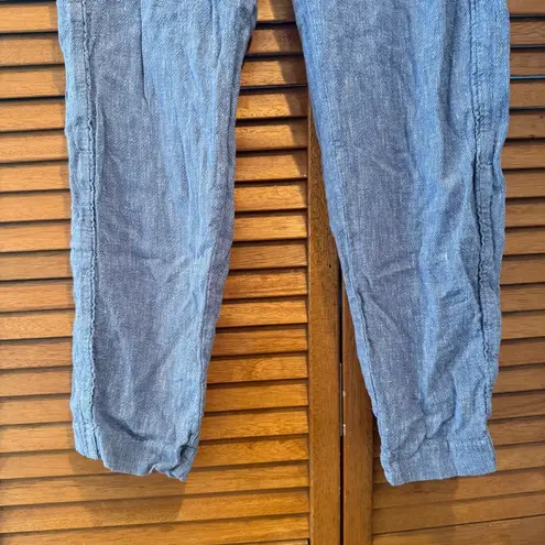 Ellen Tracy Linen Women’s Blue Wash Pants Sz S