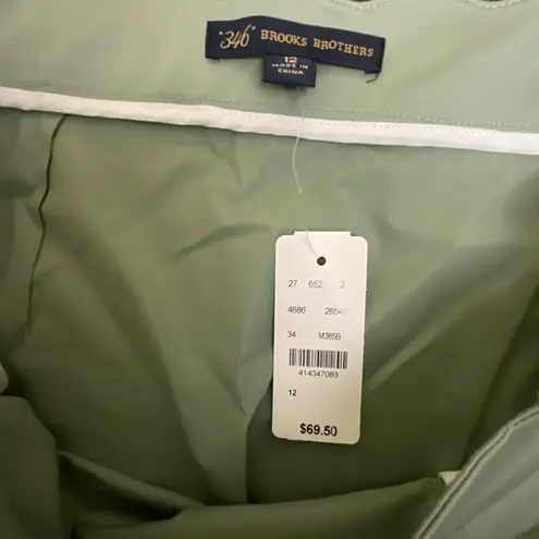 Brooks Brothers 364 Petites size 12 Green Seersucker Skirt pencil