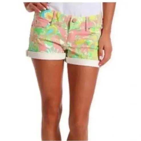 Lilly Pulitzer  Chin Chin‎ Clifton Shorts Denim Cotton Size 2 Vacation Beach Prep