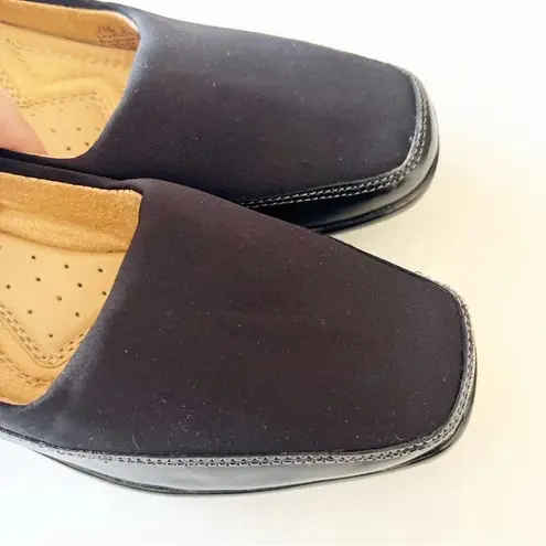 Naturalizer Justify Black Loafer Women’s Sz 7.5 Mixed Materials Leather Neoprene