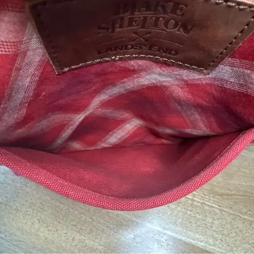 Blake Shelton Lands' End Red Plaid Tote