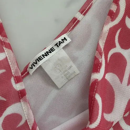 Vivienne Tam Y2K Mini Dress XS Pink Coral Mesh Retro Vintage Dainty Coquette