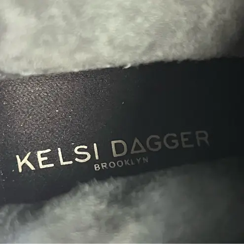 Kelsi Dagger Island Black Leather Booties Womens Size 6.5 Heeled Zipper *FLAWED