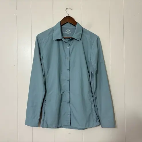Kuhl Invoke Long Sleeve Shirt Women’s Size L Blue | Outdoor Hiking Travel Top