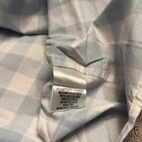 UNTUCKit Women's Santa Marzi Button down Shirt blue white check Size 18 NWT