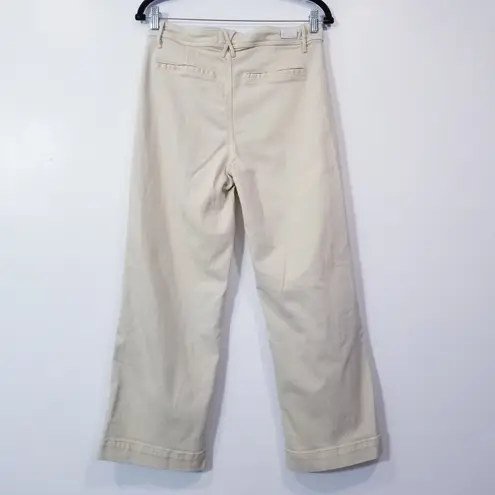 Paige  Nellie in Surfboard Yellow High Waisted Crop Wide Leg Jeans