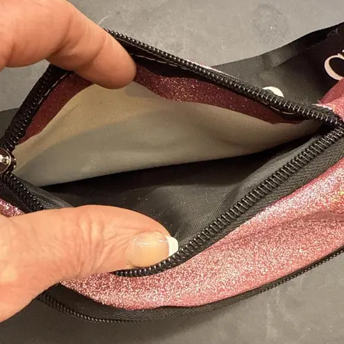 Cleo Pink Glitter Preppy Designer Fanny Pack Outdoor Waist Belt Bag