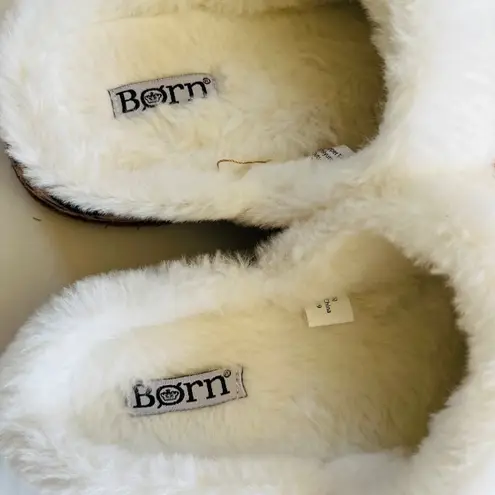 Børn Comfort Slippers Faux Shearling Shoes Slip On Flat Size Small 5 6 White